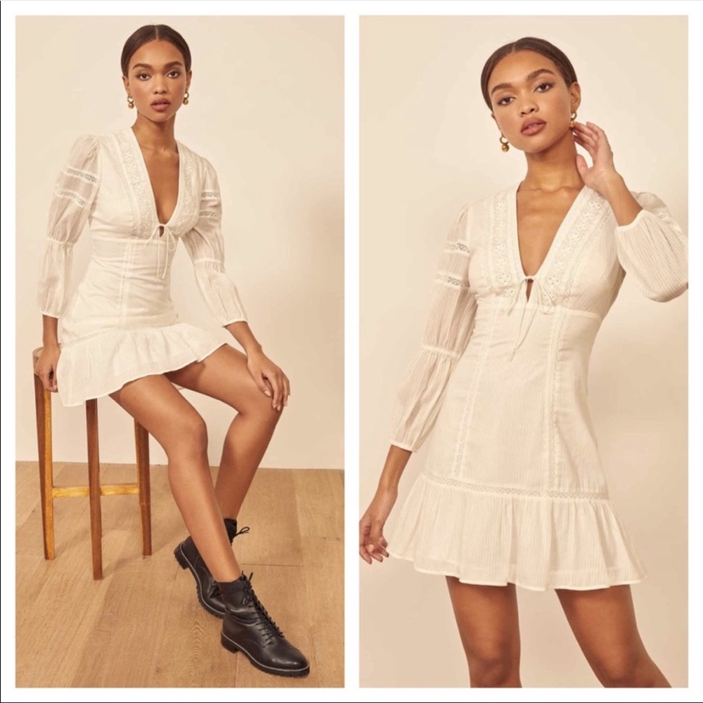 NEW Reformation Cecille in Ivory Size 8